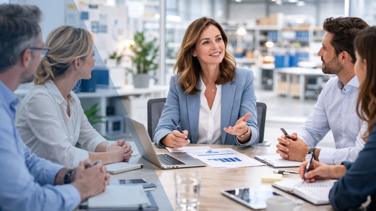 Interim Managerin leitet Neuausrichtung des Einkaufs in einem Pharmaunternehmen.